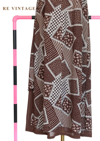 可可方盒 - 幾何拼貼雪紡長洋裝15
