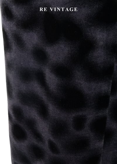 經典獸紋神秘紫灰色絨布長裙（27"）11