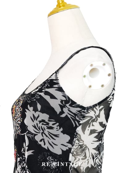 繁花餘燼 -亮片花卉透膚背心8