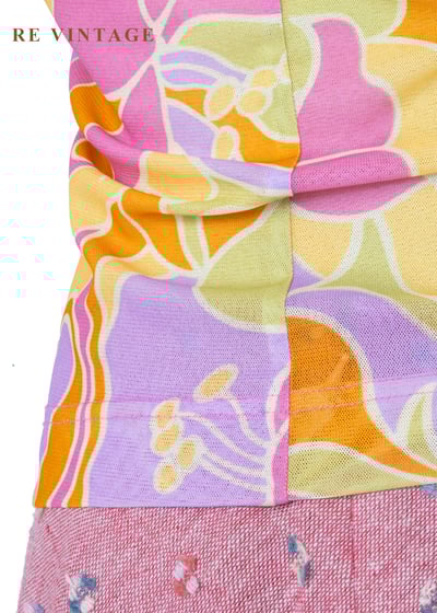 Peach Soda 果汁花樣拼接上衣11