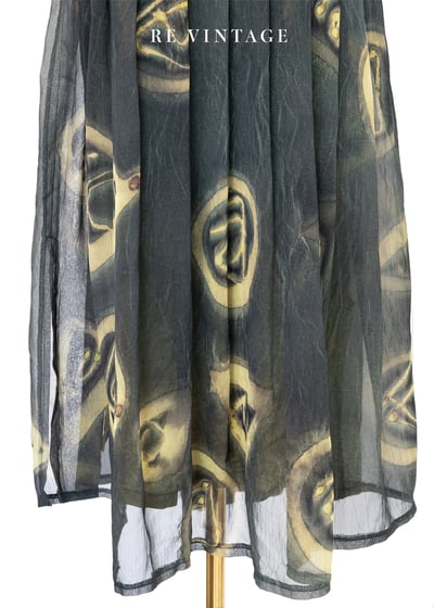 Pine Green 燒畫圖文長裙（27-28"）4