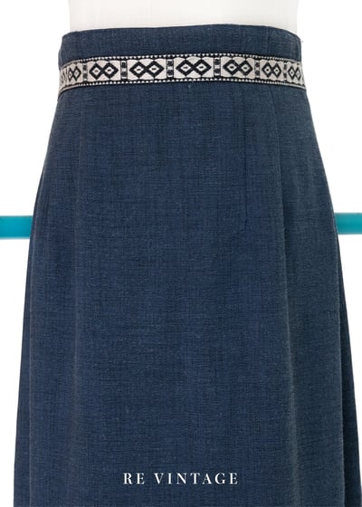 套裝裙子 - 靛藍自然氣息文藝裙子（26"）3