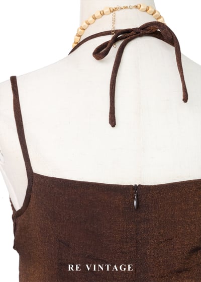 金沙巧克力色細肩帶洋裝14