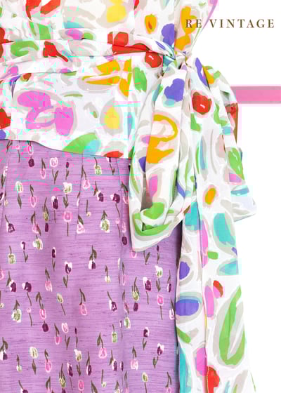 Rainbow Floral 削肩可愛上衣4