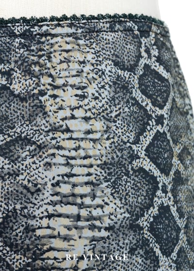 套裝裙子 - 冷灰調蛇紋野性及膝裙（24-29"）9