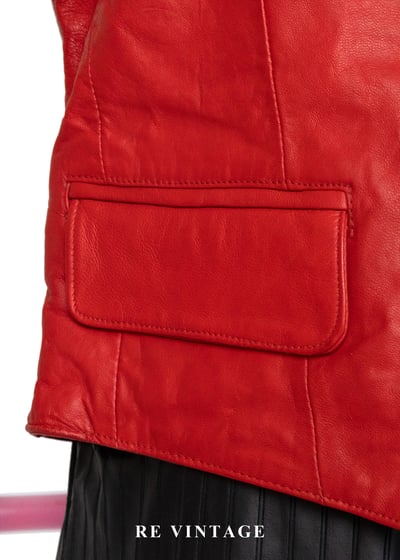 Multi Flame 火焰紅皮革背心6