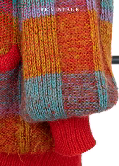 色彩炸彈大格紋針織毛衣外套12