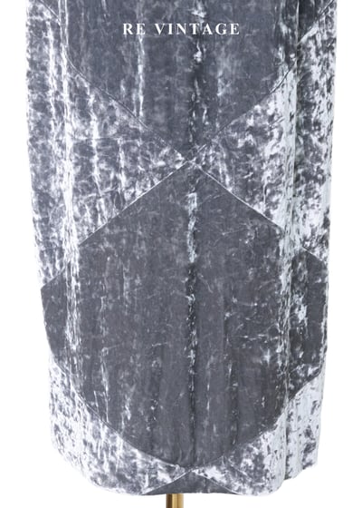 銀色月光系高級絨布細肩帶長洋裝9