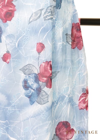 Aqua 水藍的你粉紅的花長洋裝5