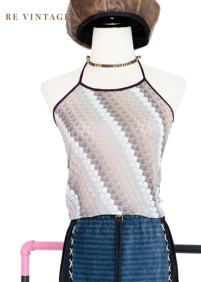 Raindrops 織品斜紋繞頸露背小上衣1