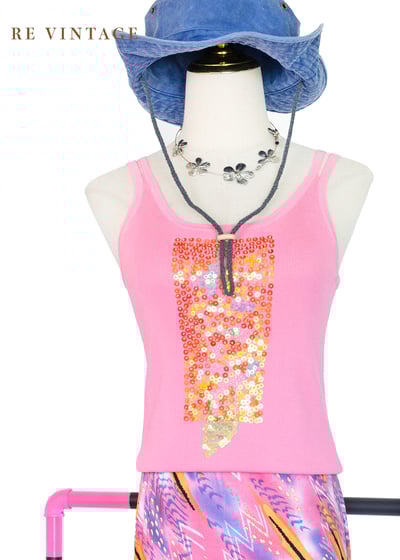 亮片甜心波波閃光針織背心1