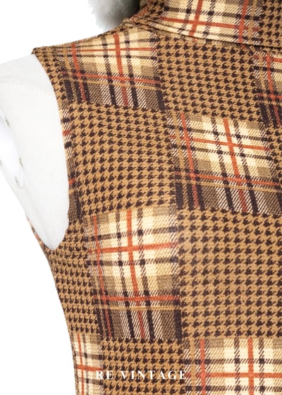 時光棋盤英倫復古千鳥格紋背心5