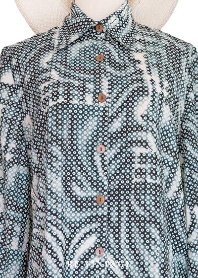 墨葉瀰漫點紋襯衫3