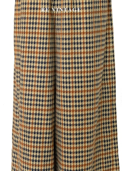 紳士偵探千鳥格高腰寬版長褲（24"）4