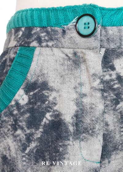 薄荷水墨灰色暈染美褲 (28")5