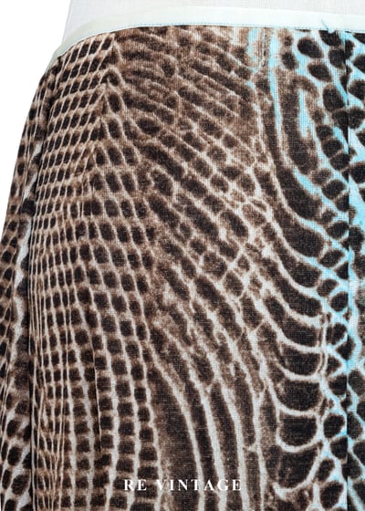 蛇紋錯位美感 - 湖水藍幻象及膝裙（24-29"）13