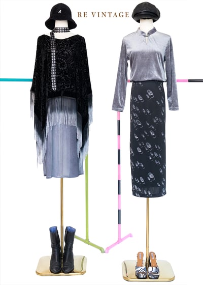 浪漫羽毛戒指黑色長裙（25-28"）2