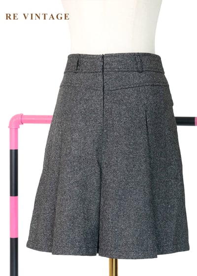 質感單品 - 灰毛呢復古金釦短裙（26"）7