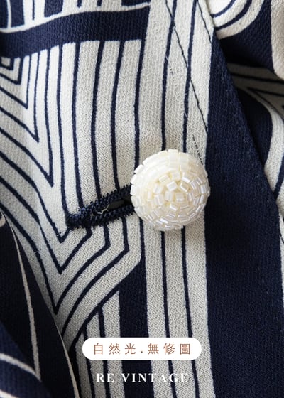 迷幻迴圈 - 深藍流動線條長洋裝17