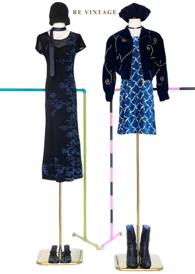 日本製 - 深海時間沖刷鱗片絨布洋裝2