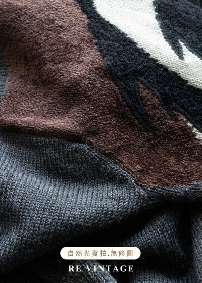 俏皮卡通人物灰系針織毛衣17