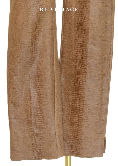 曠野的餘暉仿蛇紋壓紋長褲（~26"）7