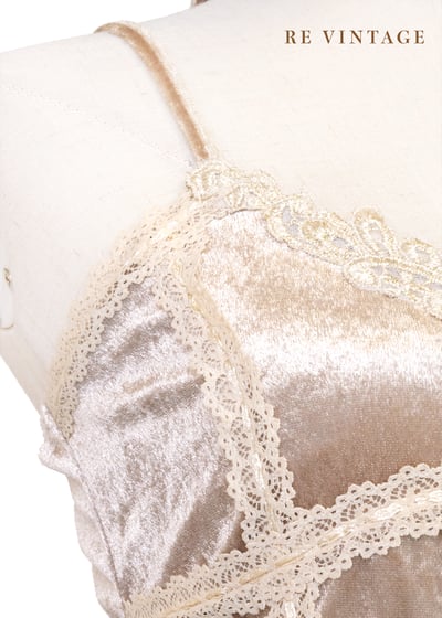 閃耀月光蕾絲絨布背心5