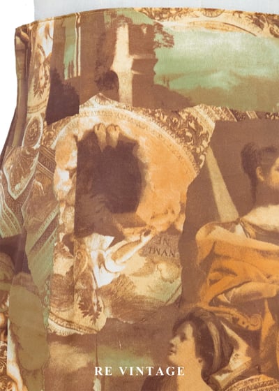 聖殿文藝復興油畫高腰短裙（25"）5