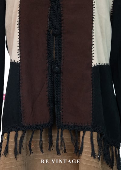 流浪地圖 - 個性拼接流蘇上衣8