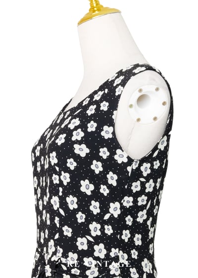 黑白映畫 - 法式雛菊氣質洋裝12