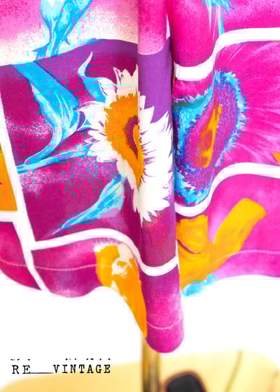 紫紅色大黃花高腰長裙7