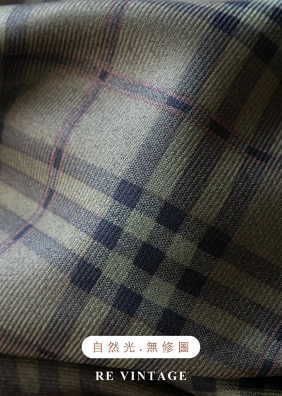 漫步劍橋橄欖綠斜格紋長裙（26"）11