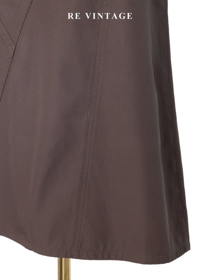 霧褐色幾何剪裁中長裙（30"）4