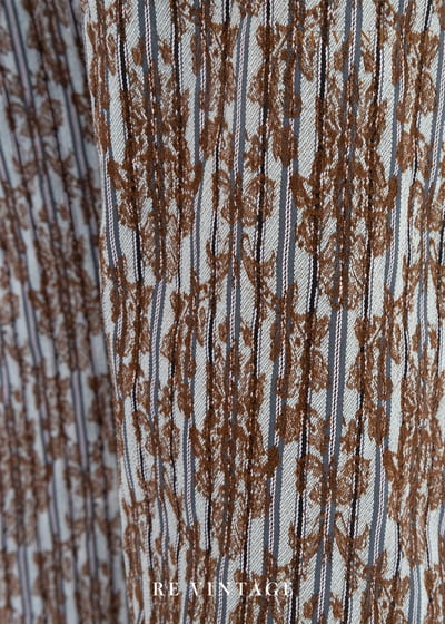 雙印花古典氣質中腰直筒褲（25"）10