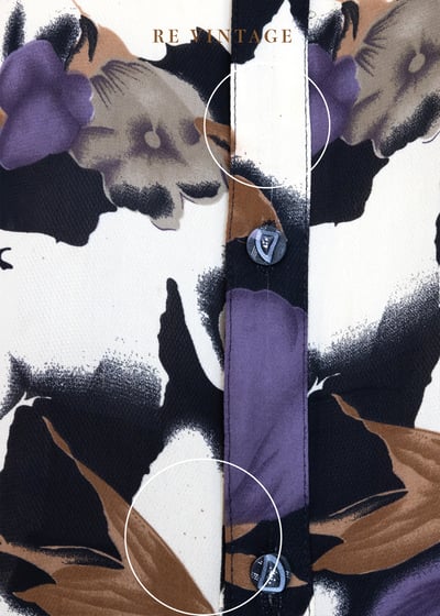 神秘紫花復古冷靜短袖上衣12