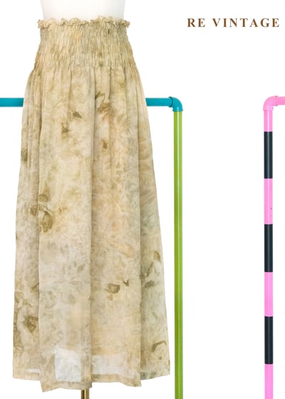 黃棕色霧氣自然暈染長裙（22-28"）1