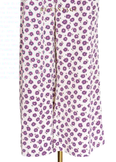 紫色小花寬版褲褲（32-34"）5