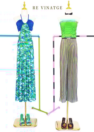 太陽下的草地綠平口上衣2