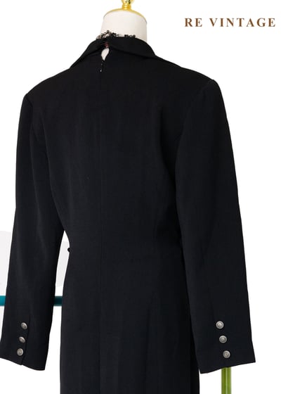 黑曜石影女王西裝式長洋裝13