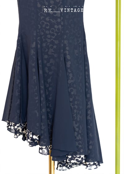 花兒美人魚深藍色高腰裙（25"）7