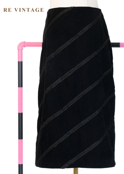 斜向筆畫柔和線條中長裙（29"）1