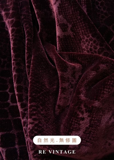 赤紅荒野鱷魚紋絨布長洋裝18