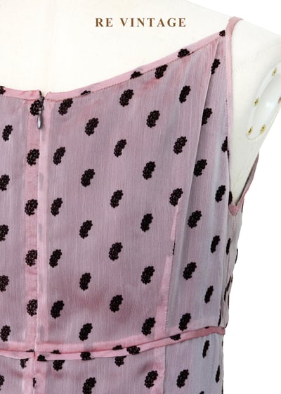 玫瑰珠光色光澤巧克力變形蟲蟲細肩帶洋裝10