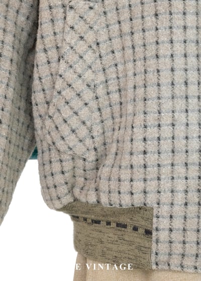 Brown Rice 微縮小方格毛呢夾克外套7