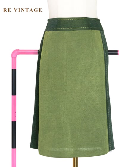 套裝裙子 -森之呼吸 。雙色拼接短裙（26"）1