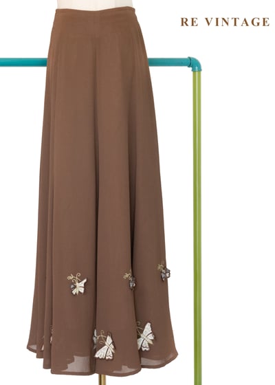 蝴蝶輕棲咖啡色長裙（24-27"）1