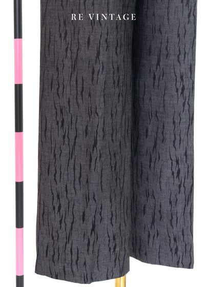 深灰色斑駁小紋高腰直筒褲（29"）4