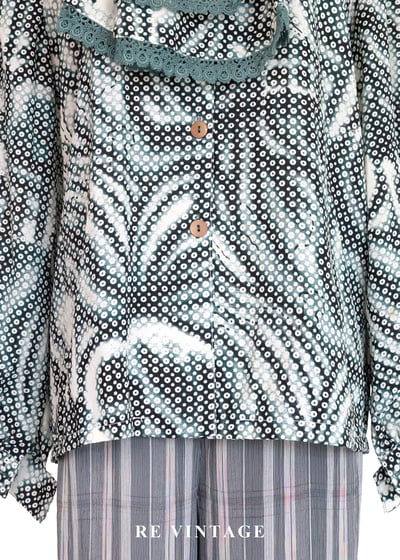 墨葉瀰漫點紋襯衫4