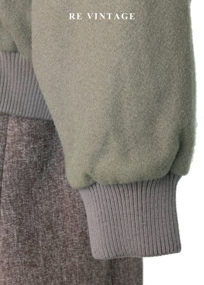 灰綠色毛呢夾克外套9