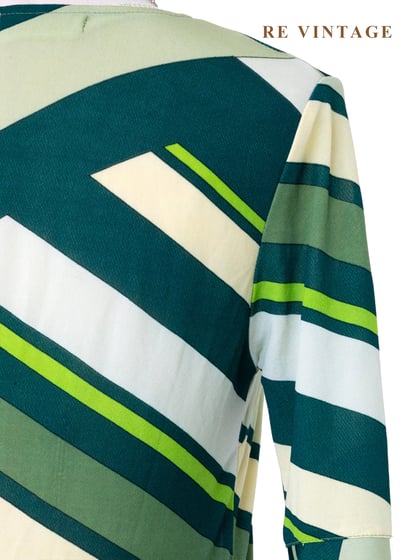 摩登綠層層疊疊幾何線條洋裝16